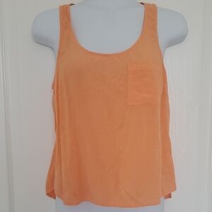 Women's Orange Sleeveless Top
